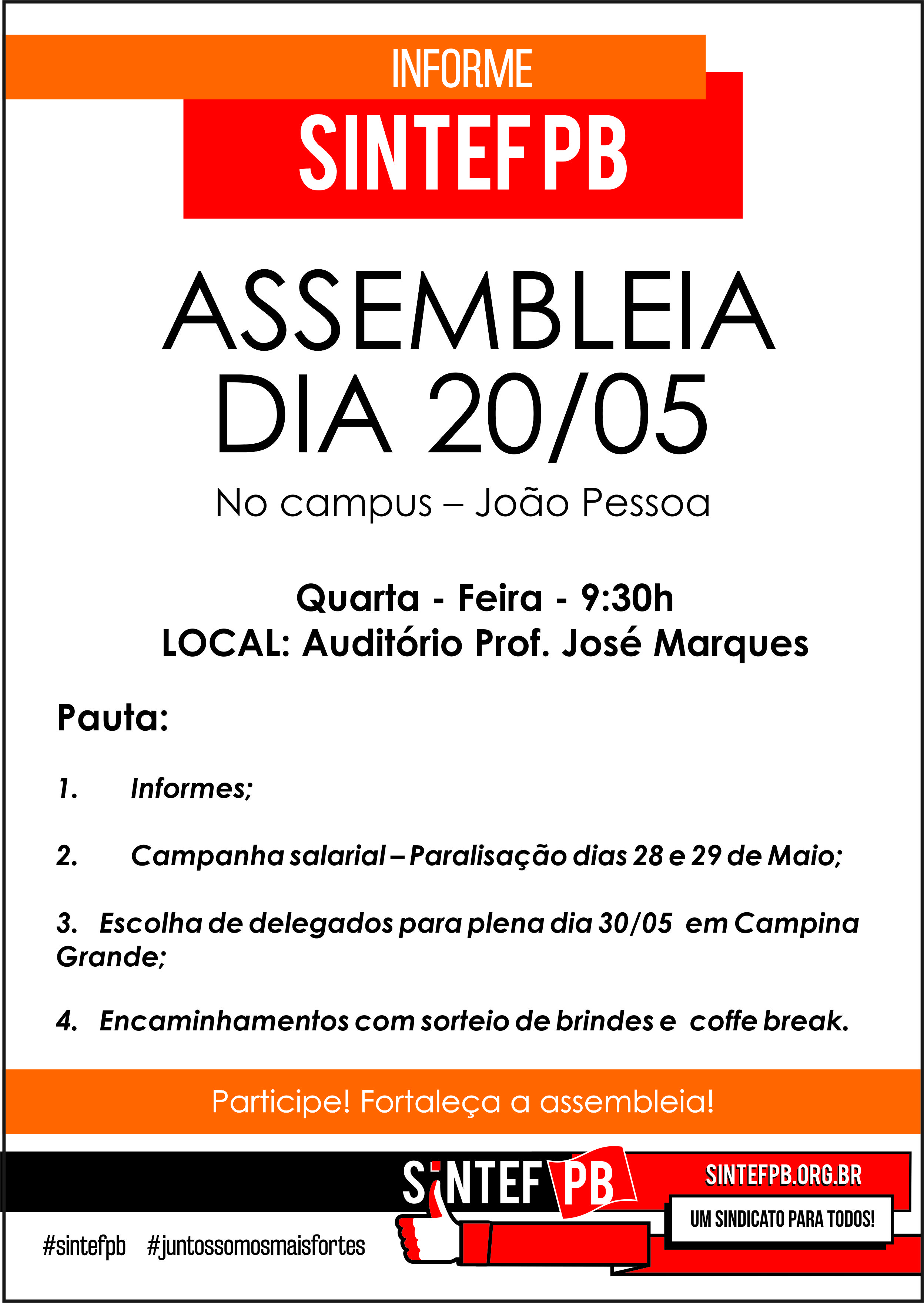 ASSEMBLEIA DIA 20 de maio - imagem