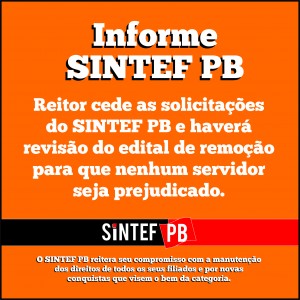 informe sintefpb remoção