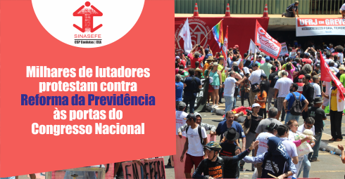 Caravana em Brasília | Militantes de cerca de 15 Seções Sindicais do SINASEFE, além de integrantes da Direção Nacional do sindicato participaram ontem da caravana convocada pelo Fonasef e Fonacate.