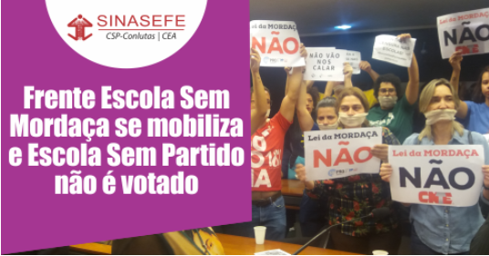 Mobilização barra votação de Lei da Mordaça por Comissão da Câmara.