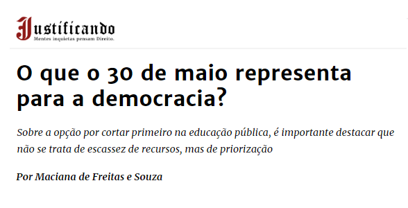 O que o 30 de maio representa para a democracia?