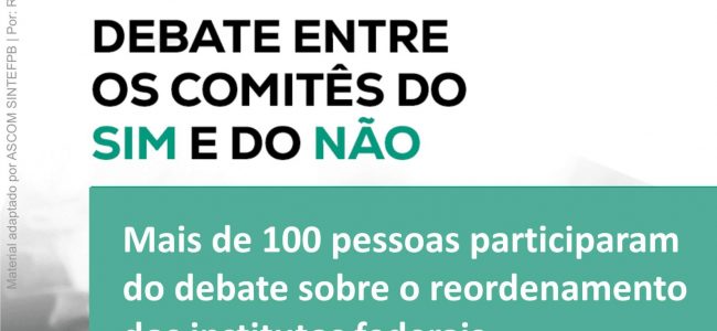 Comunidade acadêmica participou de debate sobre reordenamento dos IFs