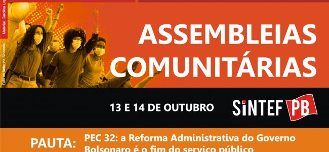 Jornada de lutas em Brasília (18 a 21 de outubro) e rodada de assembleias comunitárias (13 e 14 de outubro)