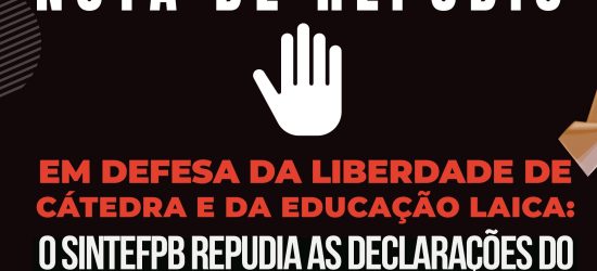 Em defesa da liberdade de cátedra e da Educação laica:  O SINTEFPB repudia as declarações do padre Mateus Réus dos Reis contra o Instituto Federal Catarinense (IFC)